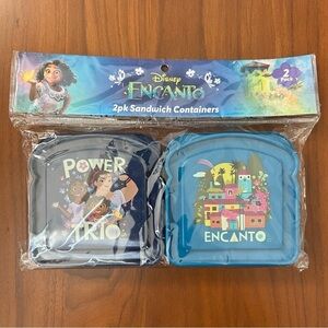 Disney Encanto Sandwich Containers, 2 pack, Brand New, Plastic